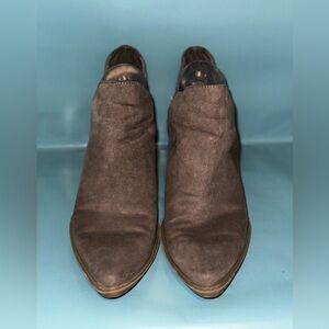 Betsey Johnson Taupe Suede Ankle Boots, size 7